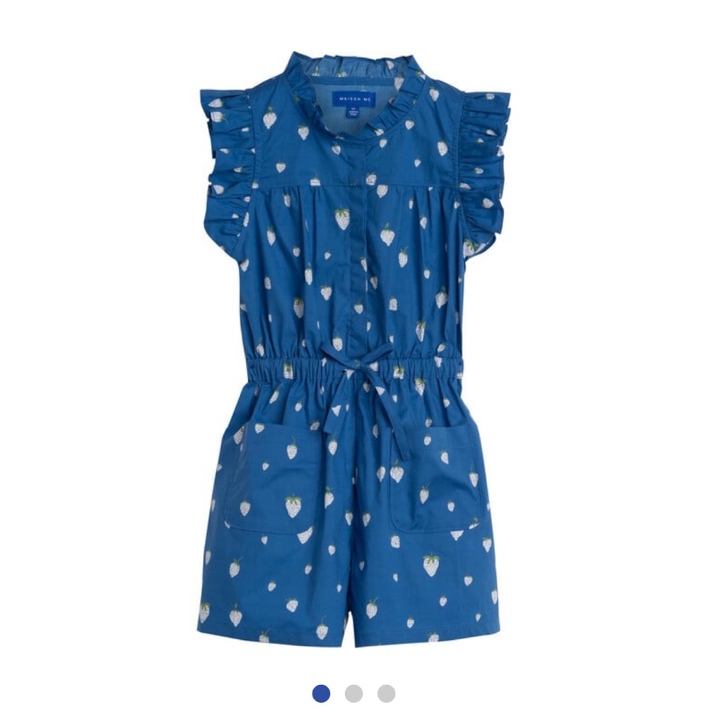 Strawberry blue romper